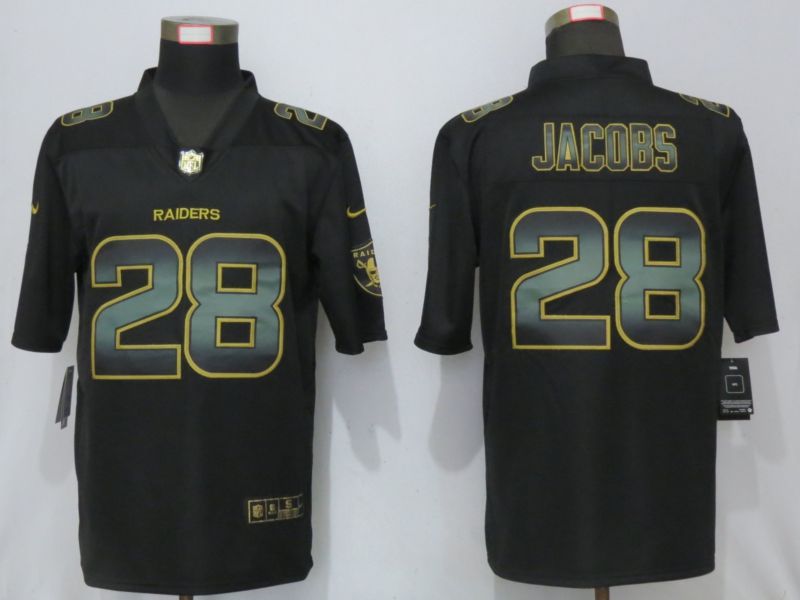 Men Oakland Raiders #28 Jacobs Black Gold Nike Stitched Vapor Untouchable Limited NFL Jersey